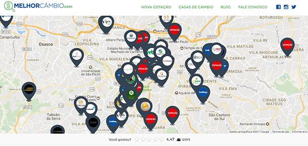 Casas de Câmbio Dólar Euro em São Paulo Casas de Câmbio Dólar Euro em São Paulo