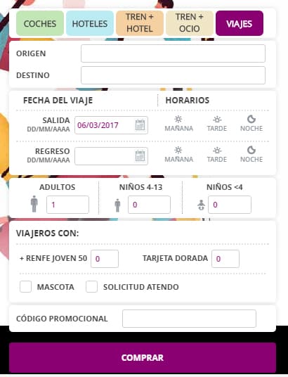 Comprar passagem trem Renfe Espanha Comprar passagem trem Renfe Espanha