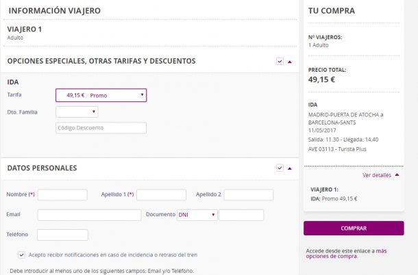 Informações passageiro Renfe Informações passageiro Renfe