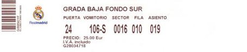 Ticket Real Madrid Ticket Real Madrid