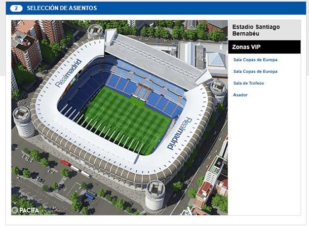 Tickets Áreas Vips Santiago Bernabéu Tickets Áreas Vips Santiago Bernabéu