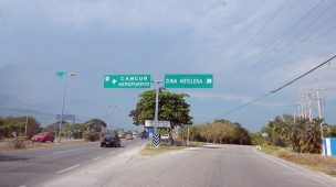 Rodovia para o Aeroporto de Cancún