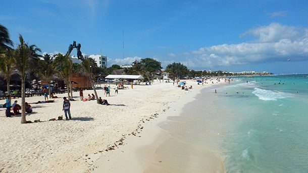 Praia em Playa del Carmen