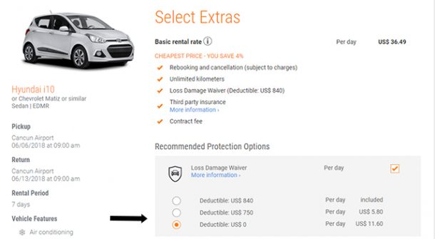 Franquia Zero Sixt Cancún Franquia Zero Sixt Cancún