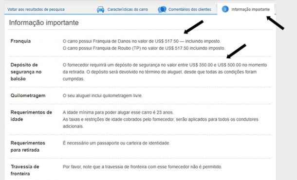 Franquia e caução aluguel carro Cancún Franquia e caução aluguel carro Cancún