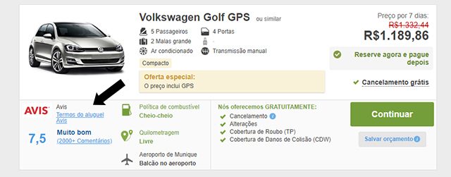 Rentalcars Termos do Aluguel Rentalcars Termos do Aluguel