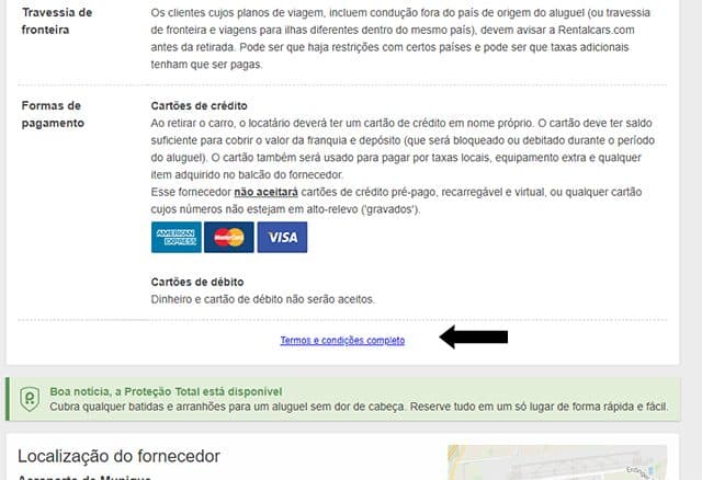 Rentalcars Termos e Condições Completos Rentalcars Termos e Condições Completos