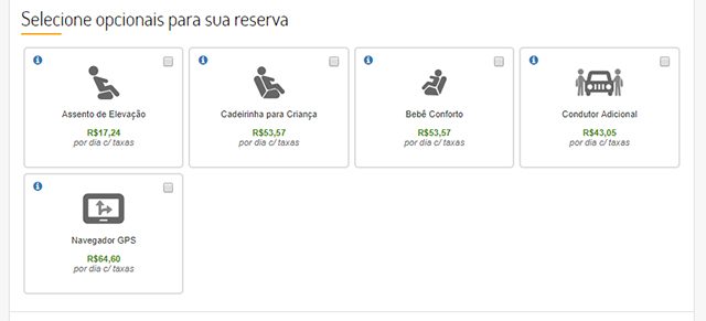 Rentcars Opcionais Rentcars Opcionais