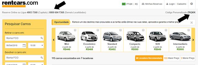 Rentcars atendimento por telefone Rentcars atendimento por telefone