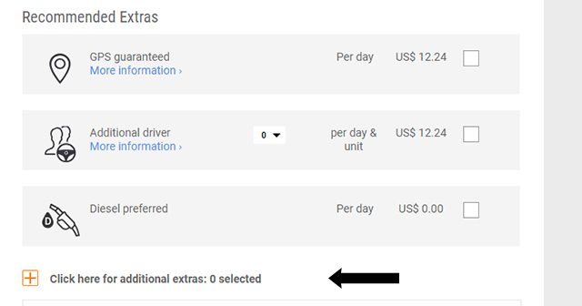 Sixt Itens Extras Sixt Itens Extras