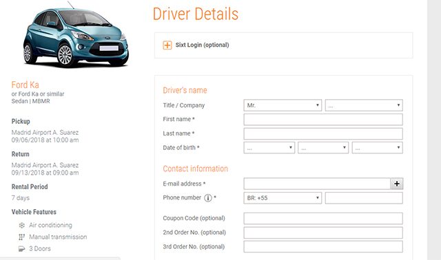Sixt Pagamento Aluguel do Carro Sixt Pagamento Aluguel do Carro