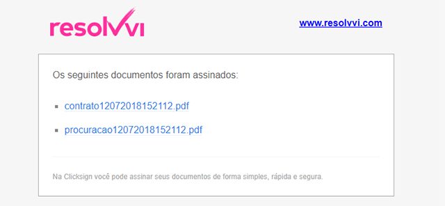 Resolvvi Contrato e Procuração por email Resolvvi Contrato e Procuração por email