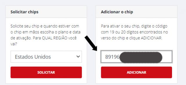 Travel Mobile Adicionar Chip na Plataforma Travel Mobile Adicionar Chip na Plataforma