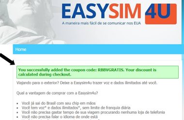 Cupom Desconto Easysim4u e Travel Mobile (Chip Internacional)