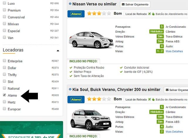 Alugar carro Alamo na Rentcars Alugar carro Alamo na Rentcars