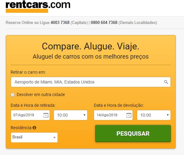 Rentcars Aluguel de Carro Miami e Orlando (Flórida) Rentcars Aluguel de Carro Miami e Orlando (Flórida)