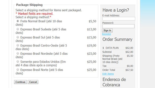 Tipos Entrega-Frete Chip Easysim4u Tipos Entrega-Frete Chip Easysim4u