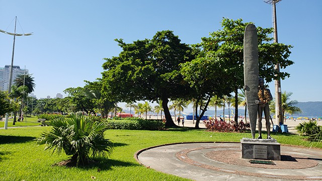Estátua Osmar Gonçalves - Pompéia - Santos - SP