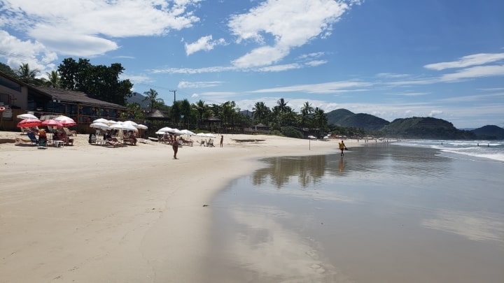 Praia de Juquehy em frente ao Juqueí Frente Mar Hotel Pousada