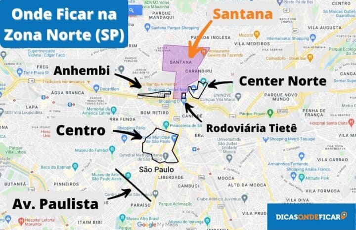 Onde Ficar na Zona Norte - São Paulo - SP