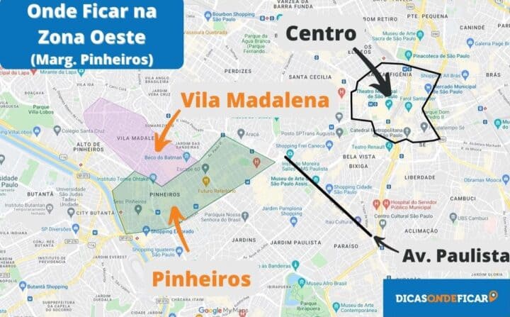 Onde ficar na Zona Oeste (Marginal Pinheiros) - Principais Bairros