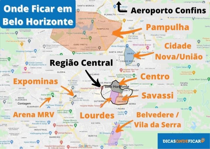 Onde ficar em Belo Horizonte - melhores bairros e regiões para se hospedar