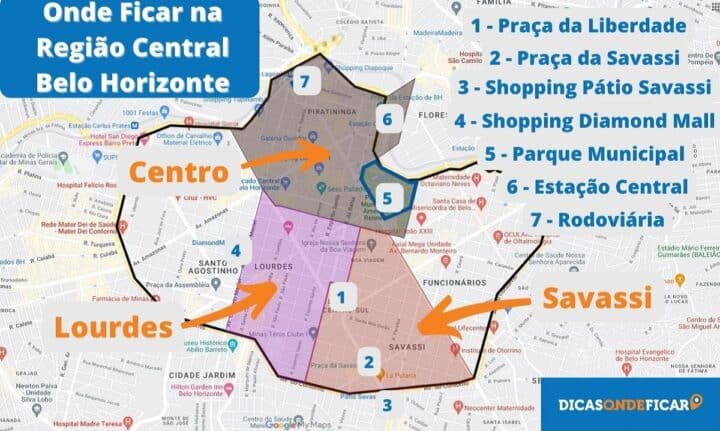 Onde Ficar na Região Central de Belo Horizonte - Savassi - Lourdes - Centro