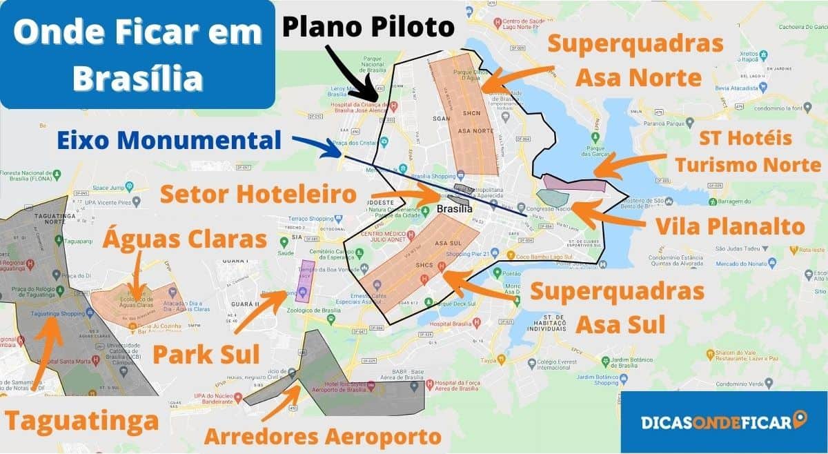 Onde ficar em Brasília - melhores bairros para se hospedar