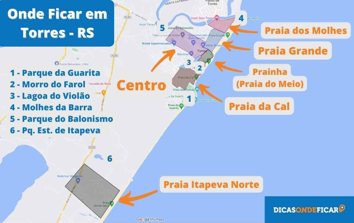 Onde ficar em Torres - RS - Melhores praias para se hospedar