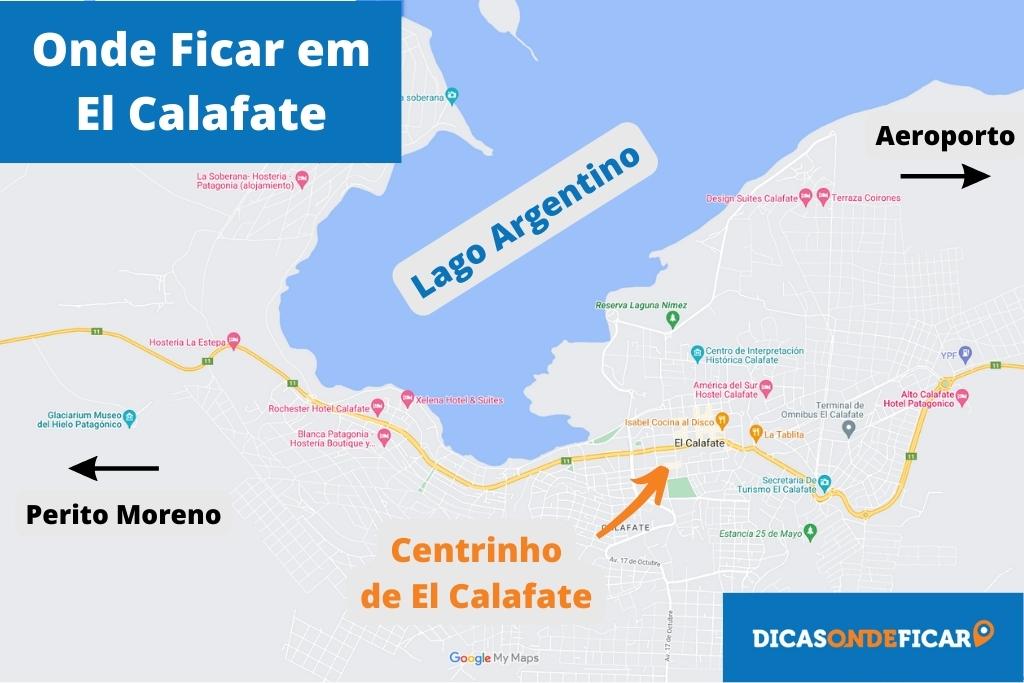 Onde Ficar em El Calafate - Argentina - Mapa com as Melhores Áreas para se Hospedar