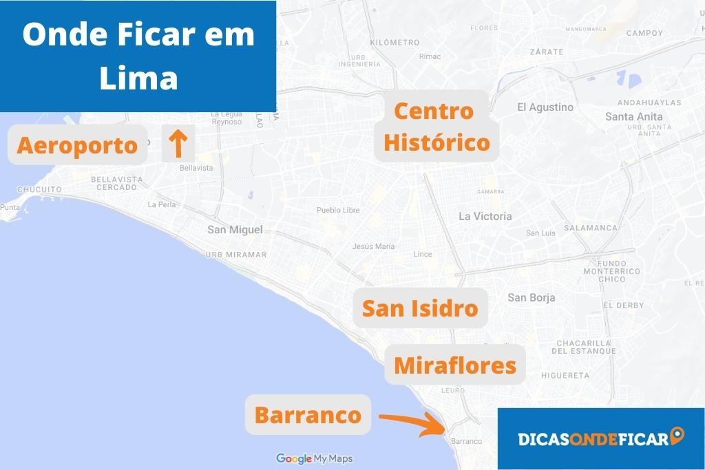 Onde Ficar em Lima - Peru - Mapa com os Melhores Bairros para Se Hospedar