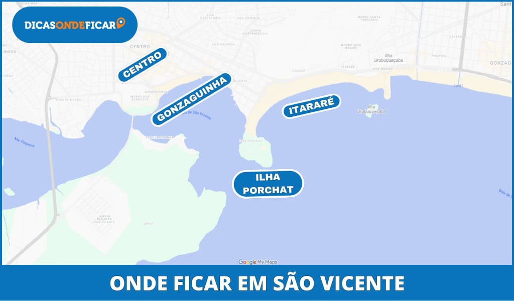 Onde Ficar em São Vicente - Mapa com as Melhores Praias para se Hospedar Onde Ficar em São Vicente - Mapa com as Melhores Praias para se Hospedar